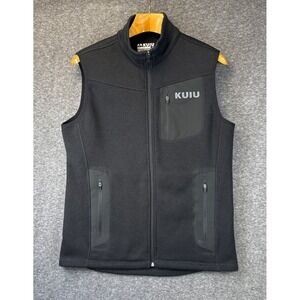 KUIU Base Camp Sweater Fleece Vest Mens Medium Black Hunt Hike Full Zip 14028